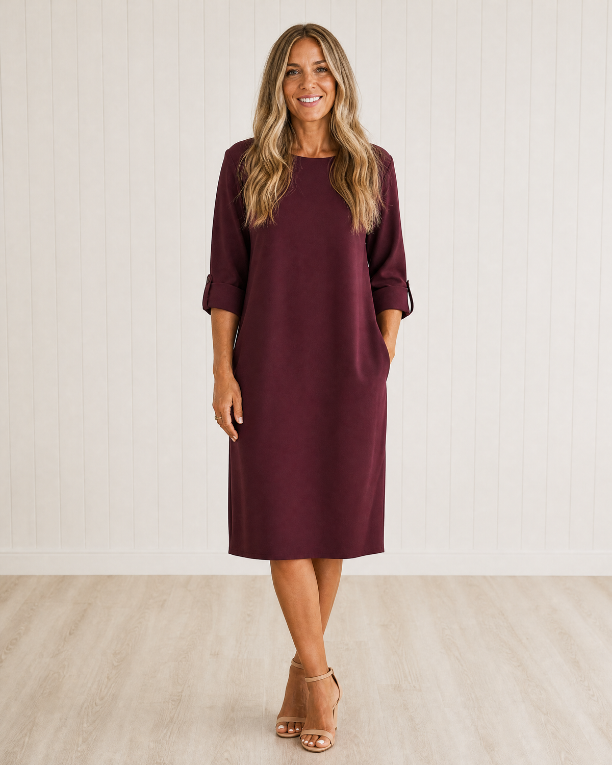 Edith | Tummy-Concealing Midi Dress