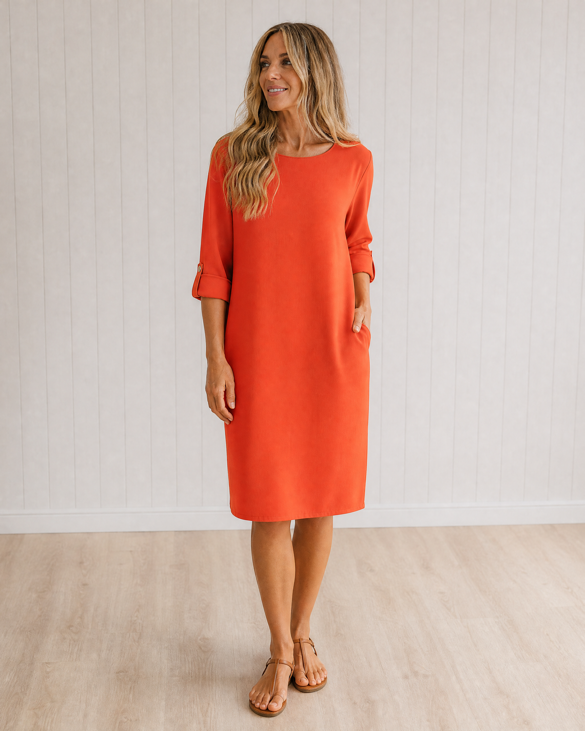 Edith | Tummy-Concealing Midi Dress