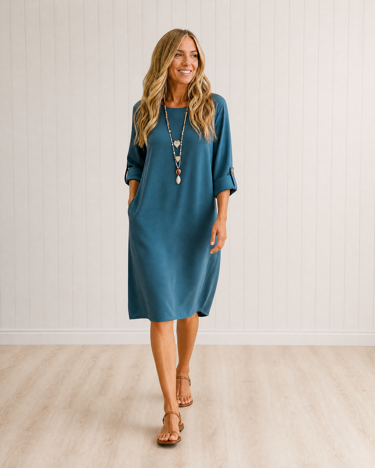 Edith | Tummy-Concealing Midi Dress