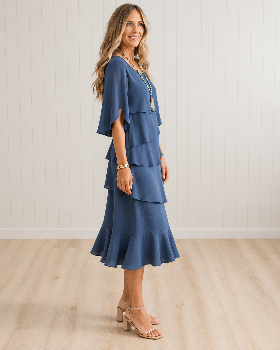Elizabeth Ruffle Midi Dress