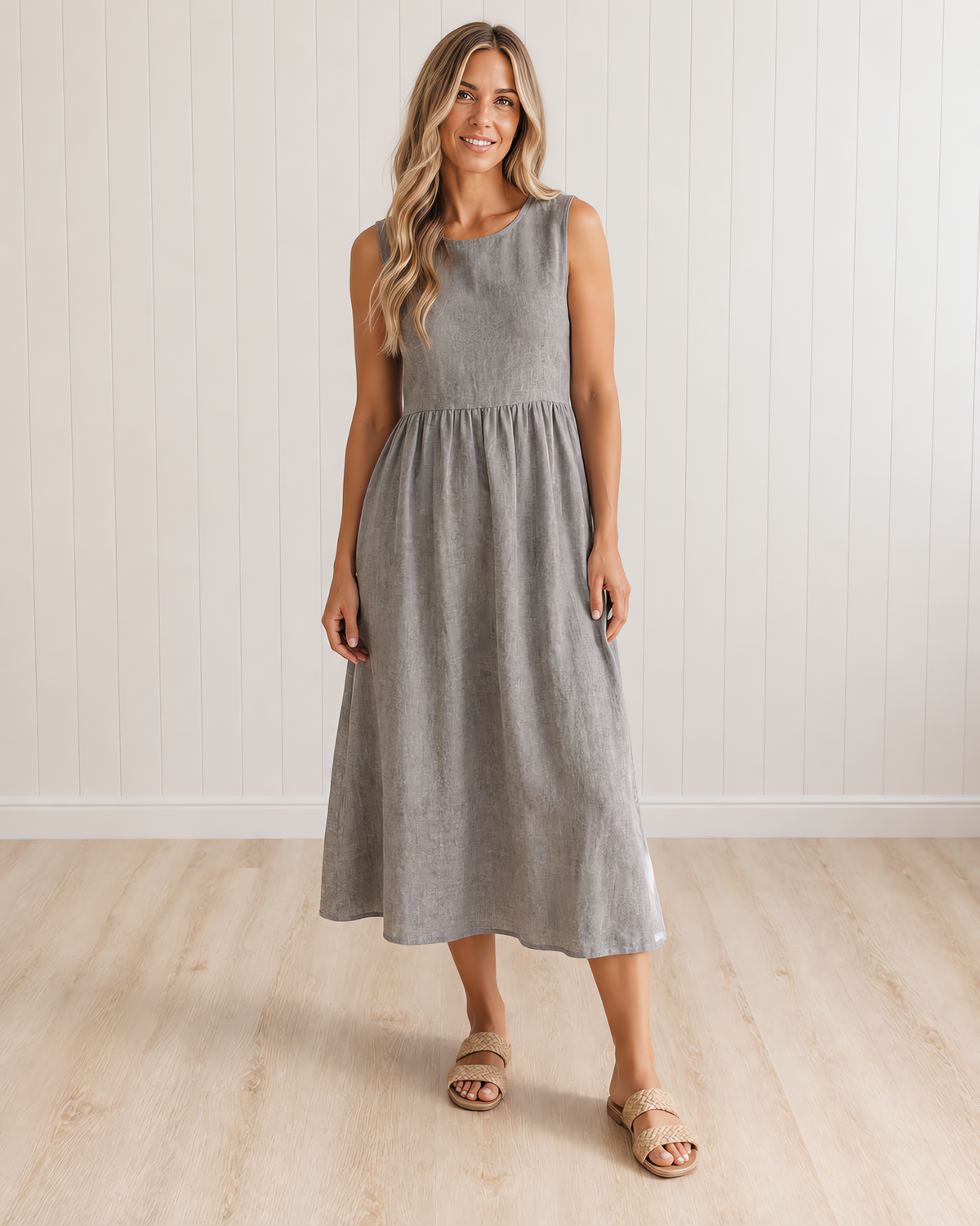Iris Lightweight Flowing Midi Dress