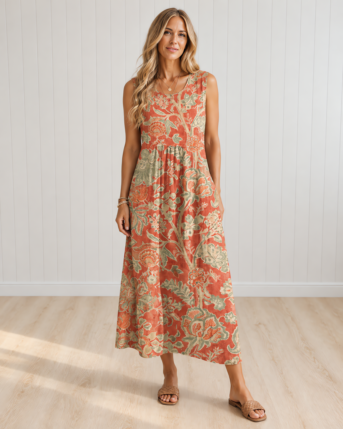 Iris Lightweight Flowing Midi Dress