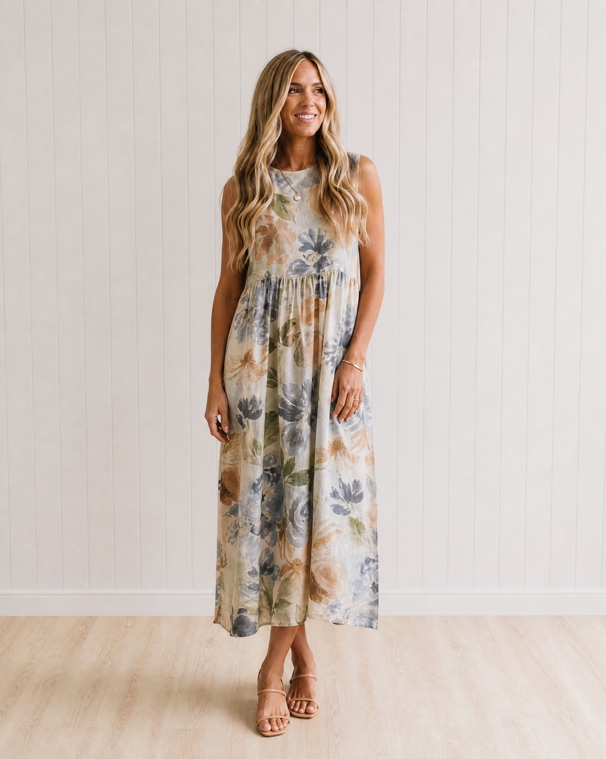 Iris Lightweight Flowing Midi Dress
