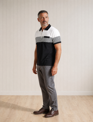 Kellon Zip-Collar Short-Sleeve Polo Shirt