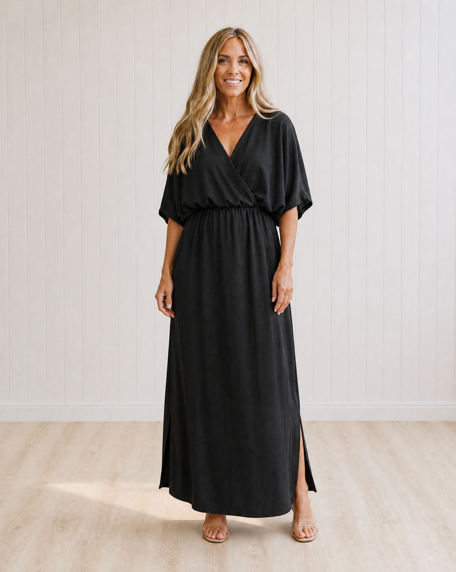 Lisette Wrap Cocktail Maxi Dress