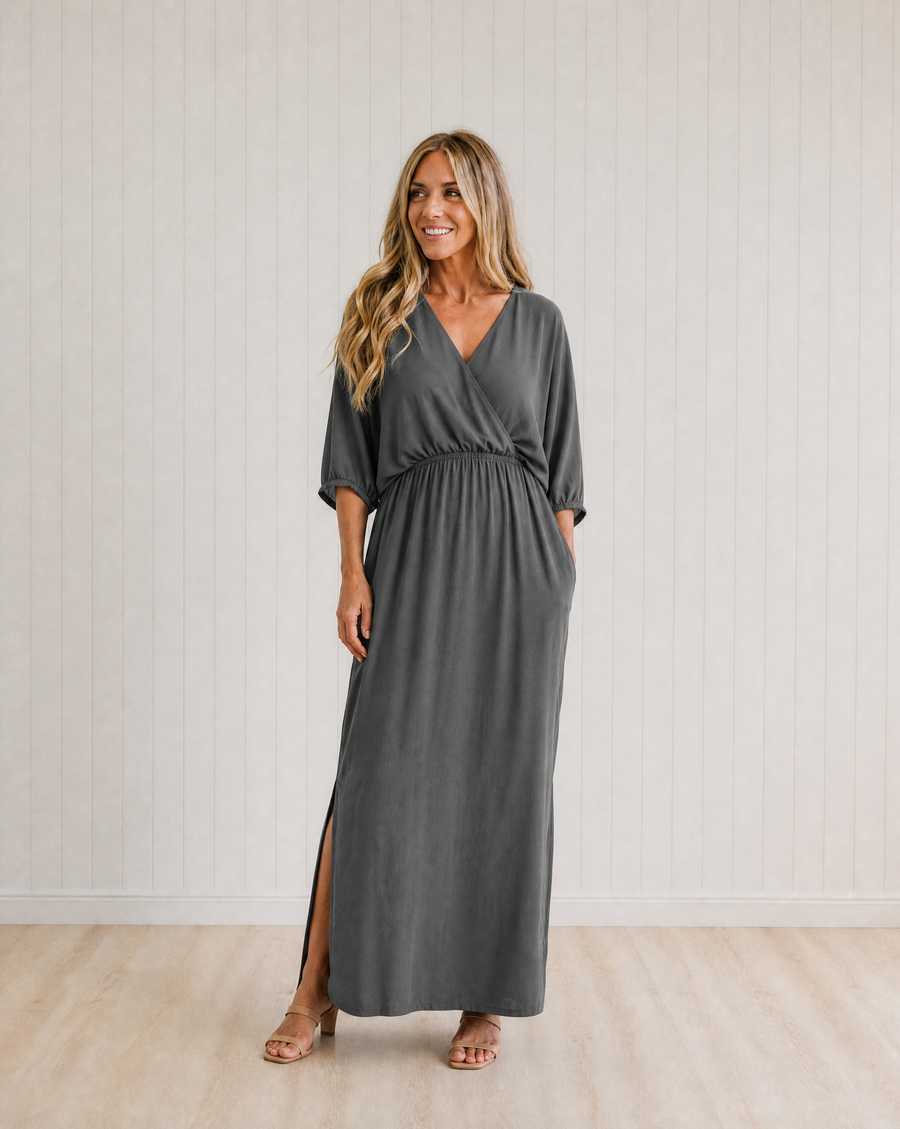 Lisette Wrap Cocktail Maxi Dress