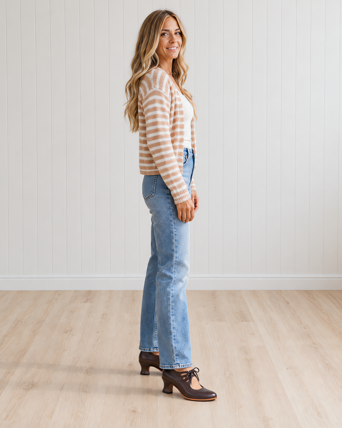 Loes Lace-Up Ankle Boots with Sculpted Mid-Height Heel