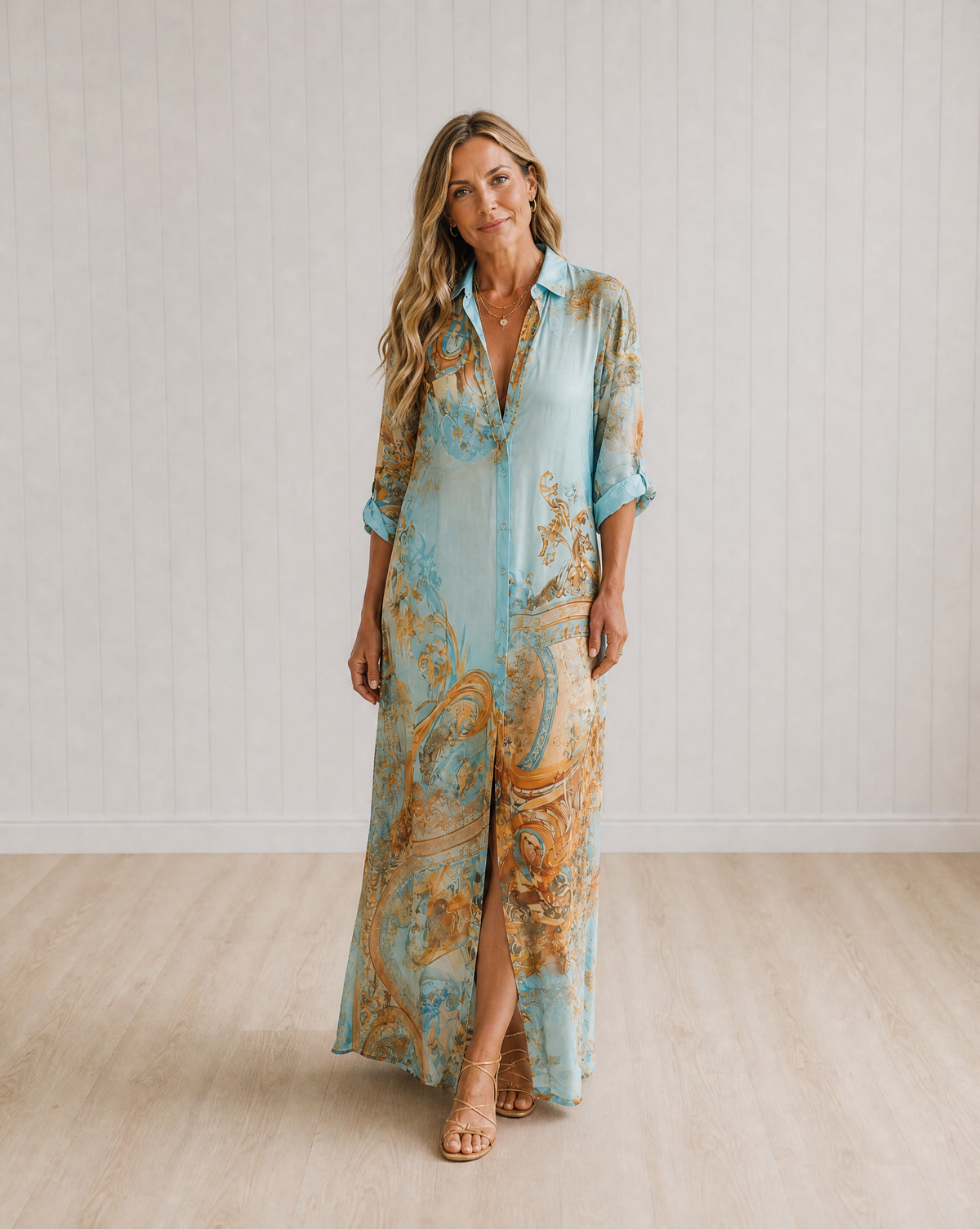 Lorna Shirt-Style Midi Dress