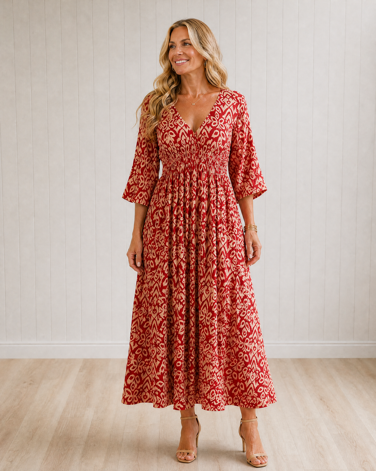 Soraya Bohemian Flow Midi Dress