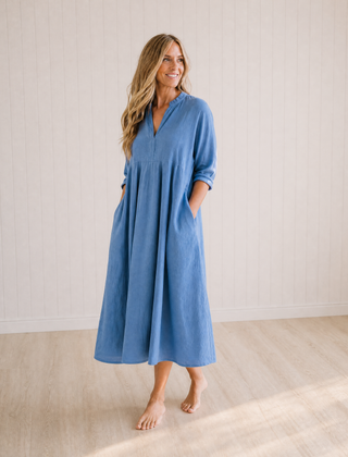 Sybil Cotton A-Line Dress with Pockets