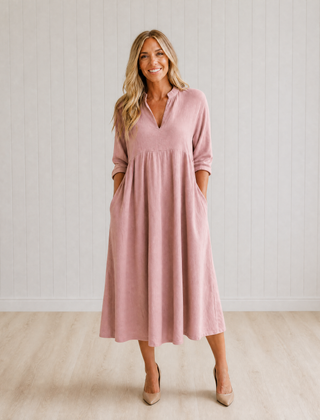 Sybil Cotton A-Line Dress with Pockets