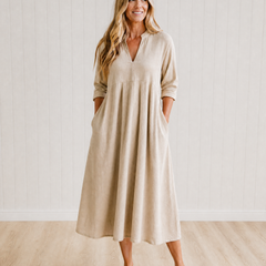Sybil Cotton A-Line Dress with Pockets