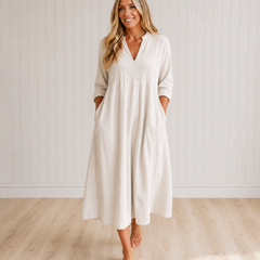 Sybil Cotton A-Line Dress with Pockets