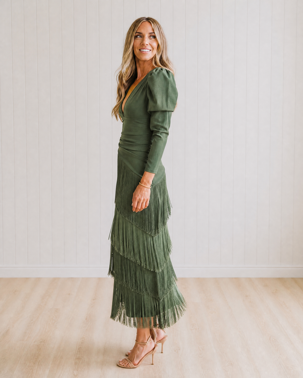 Vivienne | Flared Dress with Elegant Fringe