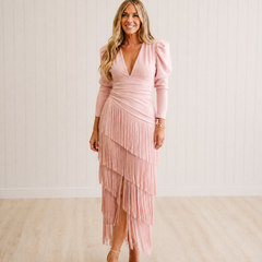 Vivienne | Flared Dress with Elegant Fringe