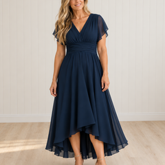 Yasmin V-Neck A-Line Dress