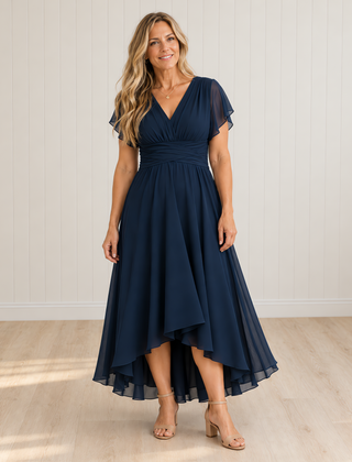 Yasmin V-Neck A-Line Dress