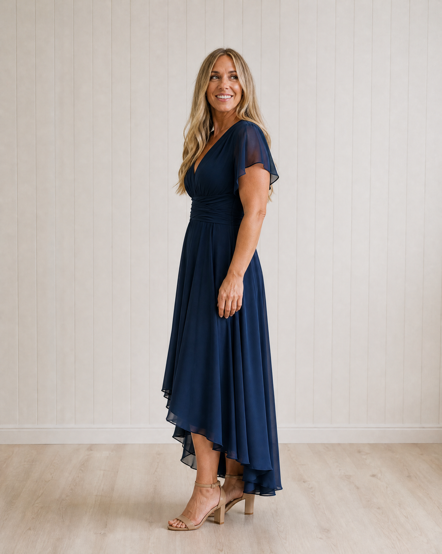 Yasmin V-Neck A-Line Dress