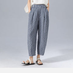 Chelsea gingham trousers front view
