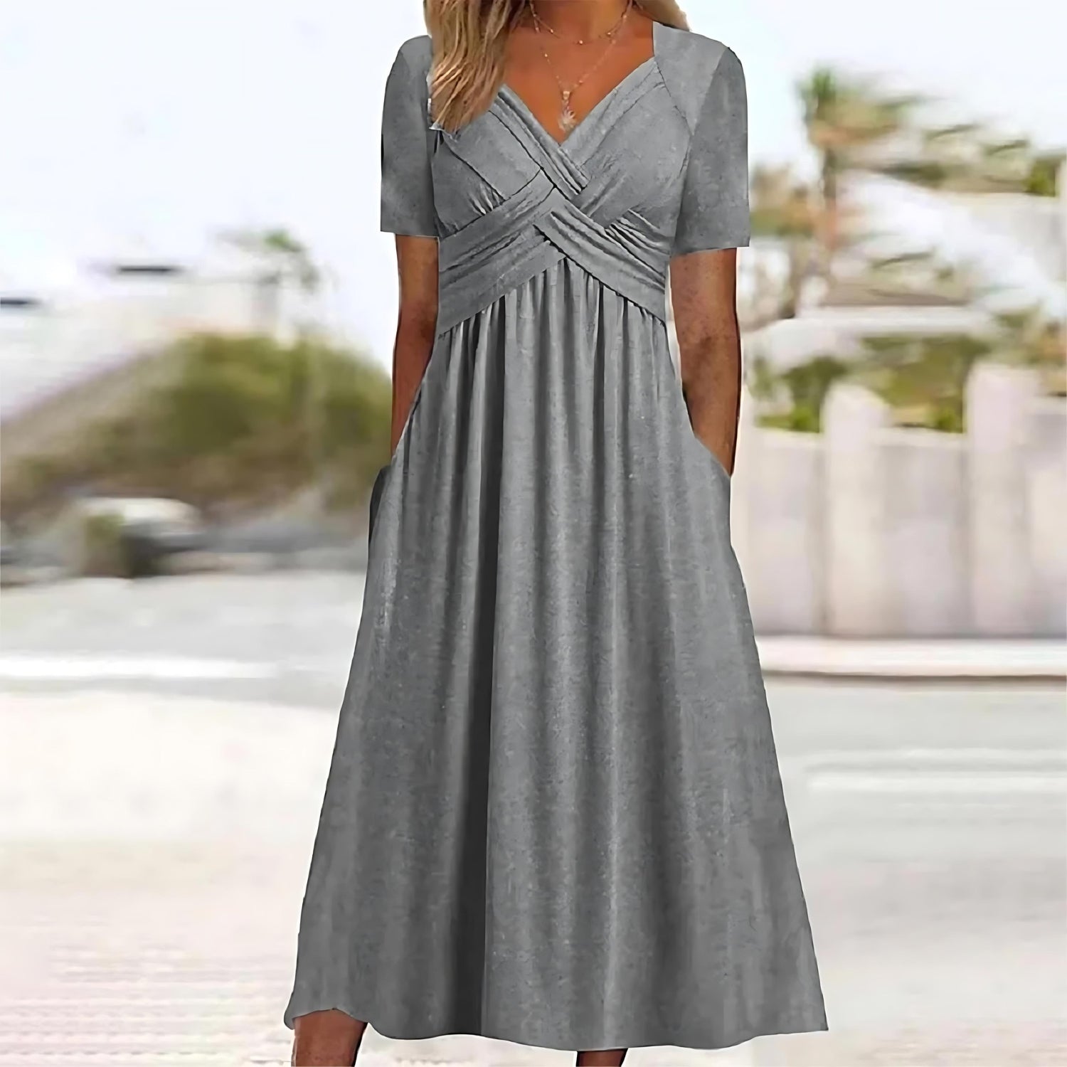 V neckline detail