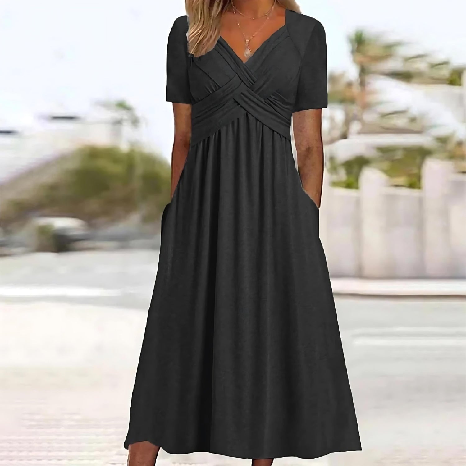 Midi dress shown in a second colour