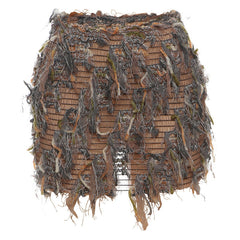 Fringe mini skirt shown in a pastel shade