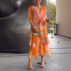 Genevieve Layered Floral Sun Dress