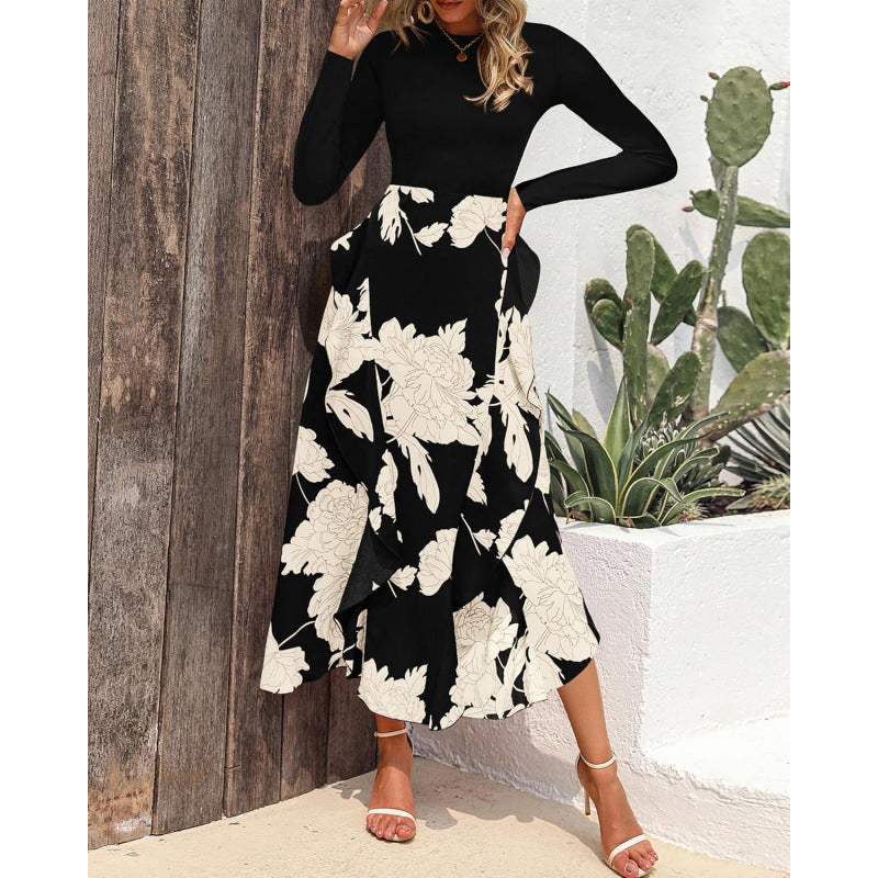 Floral sleeveless midi dress front view