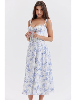 Square neck midi dress in a second colourway