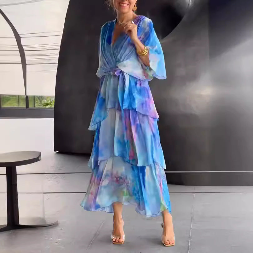 Genevieve Layered Floral Sun Dress