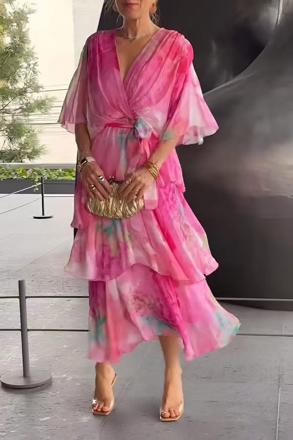 Genevieve Layered Floral Sun Dress