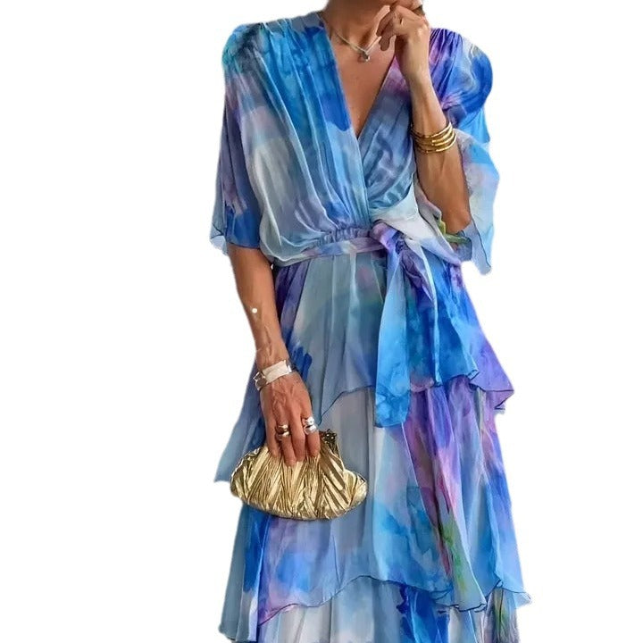 Genevieve Layered Floral Sun Dress