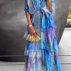 Genevieve Layered Floral Sun Dress
