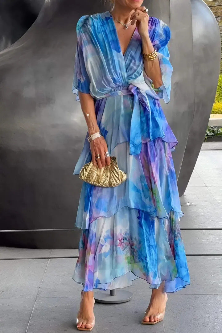 Genevieve Layered Floral Sun Dress