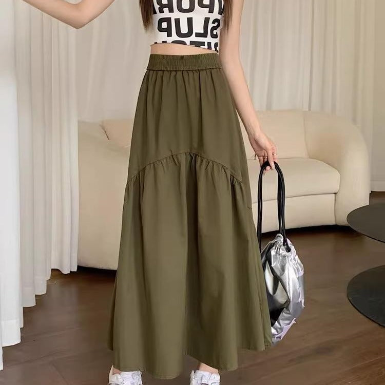 Marjolaine A line long skirt front view