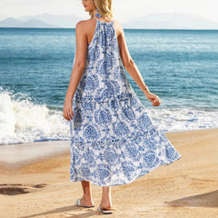 Lilly boho dress in the alternate blue colourway