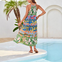 Lilly boho dress worn on model