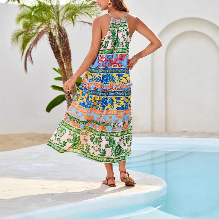 Lilly boho dress worn on model