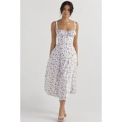 Square neck midi dress alternate angle