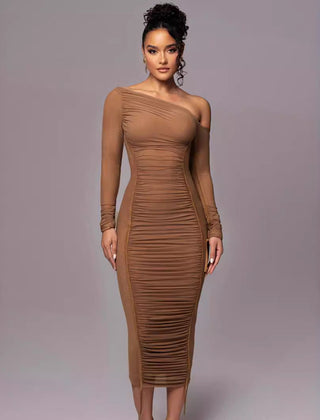 Long sleeve midi dress in an alternate colourway