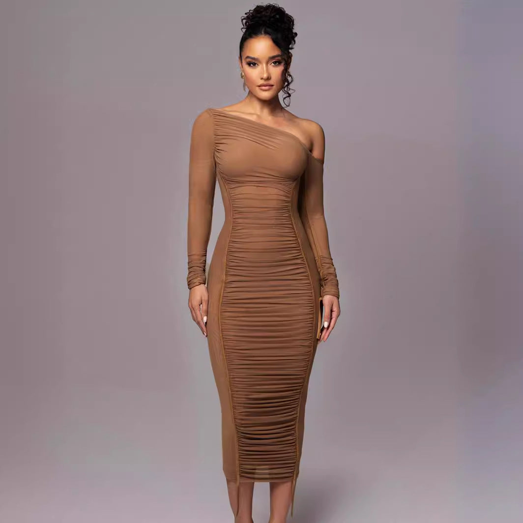 Long sleeve midi dress in an alternate colourway