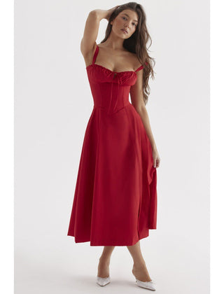 Relaxed midi dress full length
