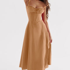 Lace up midi dress additional colourway