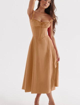Lace up midi dress additional colourway