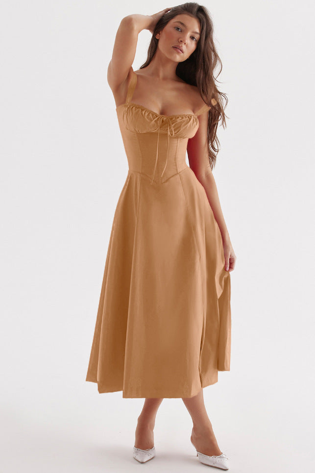 Lace up midi dress additional colourway