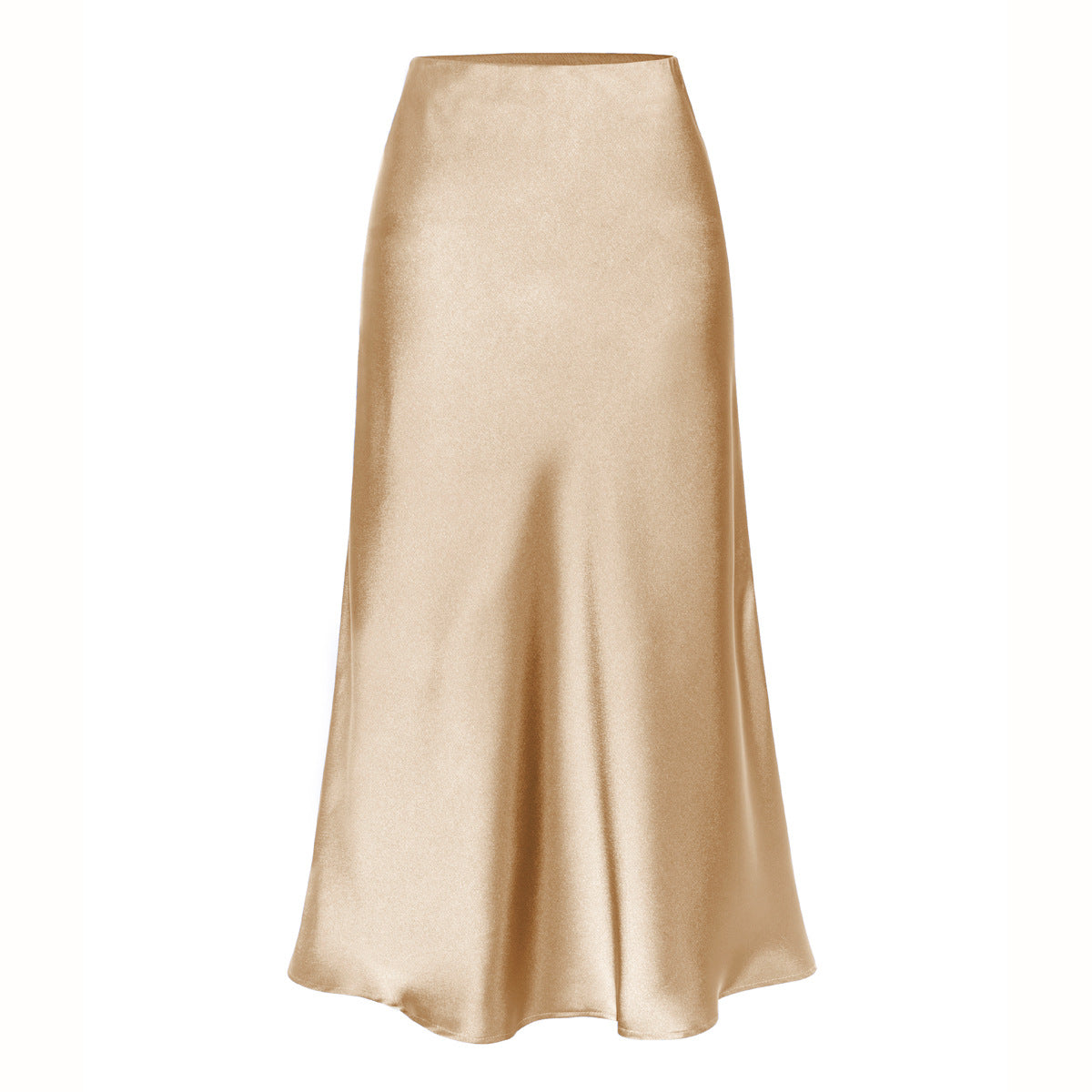 Side slit midi skirt in khaki