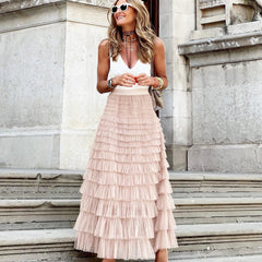 Side view showing the layered tiers