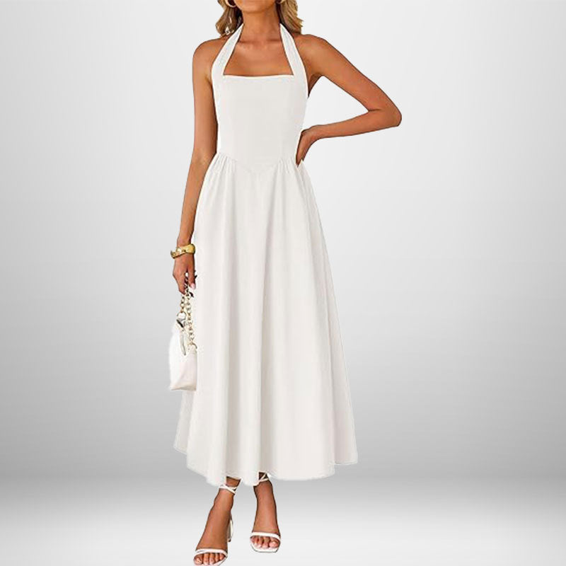 Billie dress worn full length