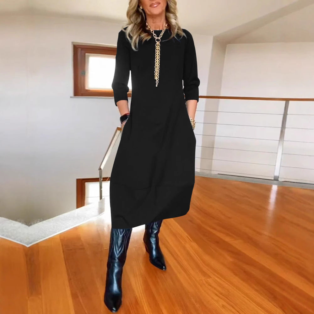 Anora dress fabric and drape