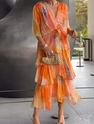Genevieve Layered Floral Sun Dress